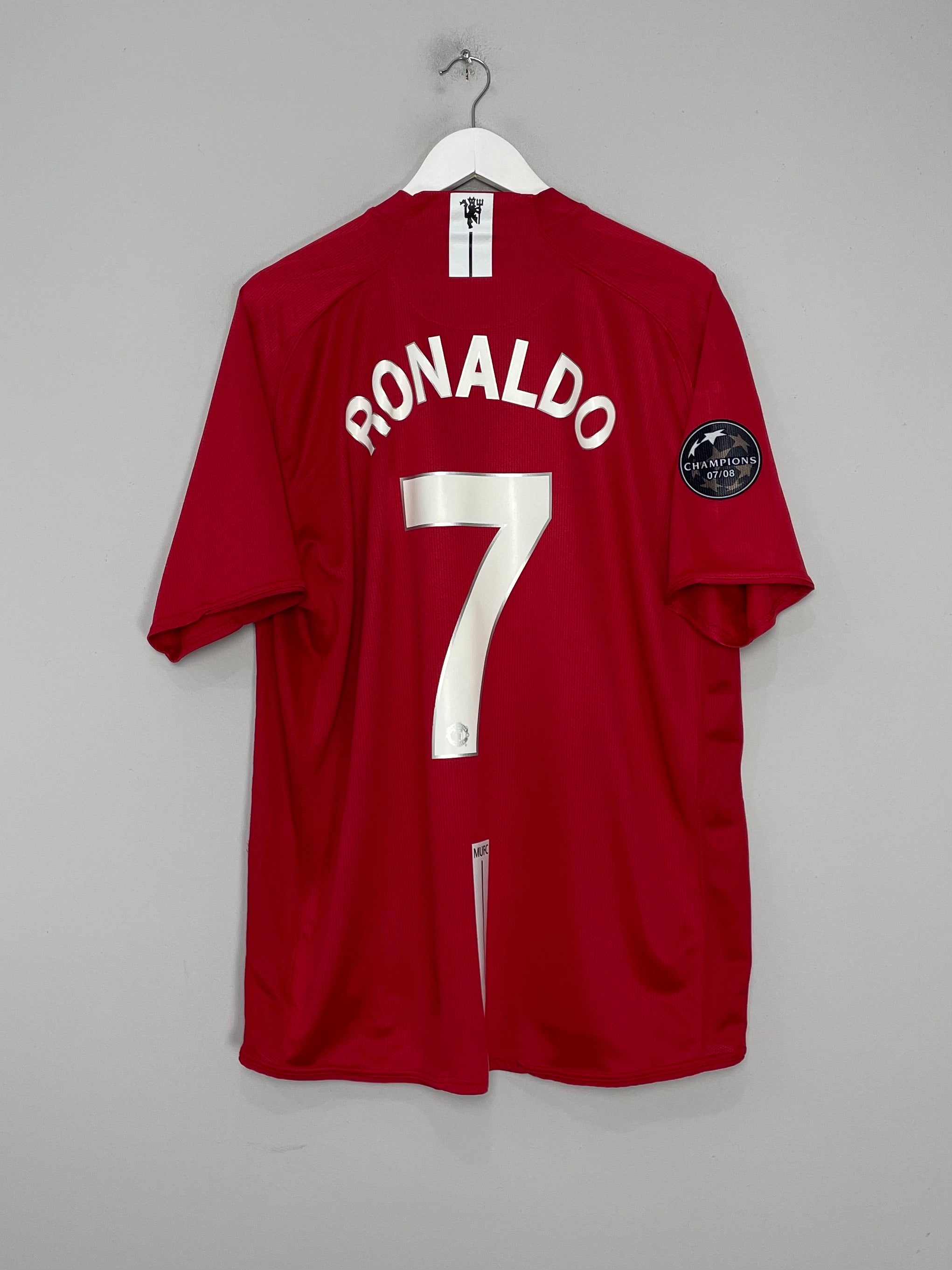 2007/09 MANCHESTER UNITED RONALDO #7 HOME SHIRT (XXL) NIKE