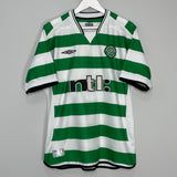 2001/03 CELTIC LARSSON #7 HOME SHIRT (L) UMBRO