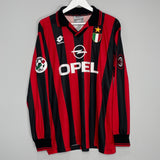 1994/95 AC MILAN LOCATELLI #16 *MATCH ISSUE* L/S HOME SHIRT (XL) LOTTO