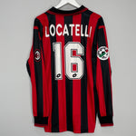 1994/95 AC MILAN LOCATELLI #16 *PLAYER ISSUE* L/S HOME SHIRT (XL) LOTTO