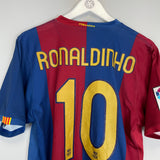 2006/07 BARCELONA RONALDINHO #10 HOME SHIRT (M) NIKE