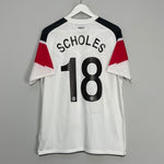 2010/11 MANCHESTER UNITED SCHOLES #18 AWAY SHIRT (L) NIKE