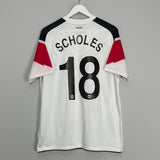 2010/11 MANCHESTER UNITED SCHOLES #18 AWAY SHIRT (L) NIKE