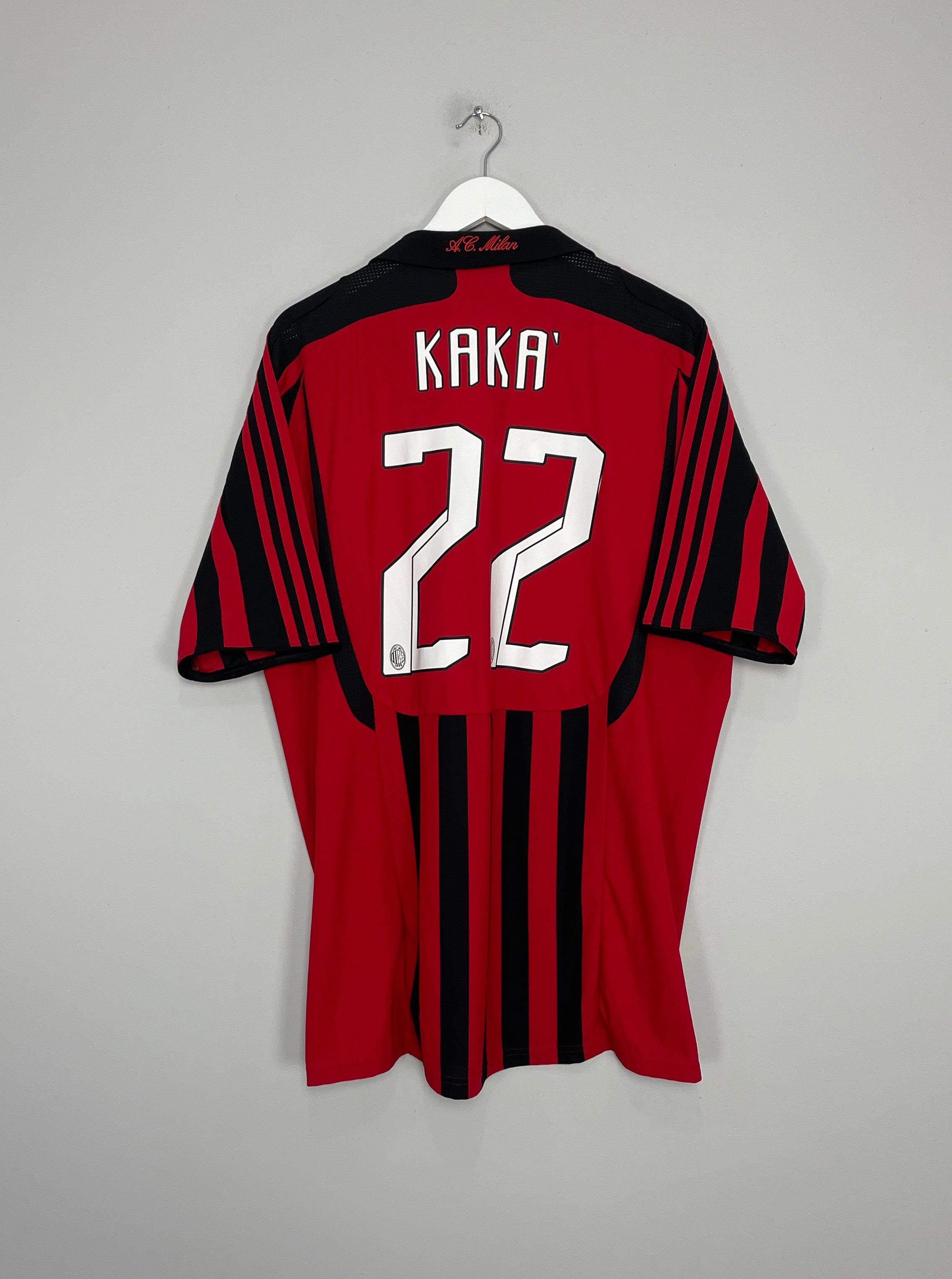 Image of the AC Milan Kaka shirt from the 2007/08 season