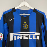 2004/05 INTER MILAN RECOBA #20 L/S HOME SHIRT (M) NIKE