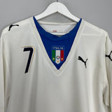 2006 ITALY DEL PIERO #7 L/S AWAY SHIRT (XL) PUMA