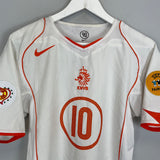 2004/06 NETHERLANDS V.NISTELROOY #10 AWAY SHIRT (M) NIKE