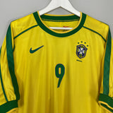 1998/00 BRAZIL RONALDO #9 HOME SHIRT (XL) NIKE