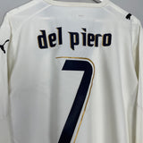 2006 ITALY DEL PIERO #7 L/S AWAY SHIRT (XL) PUMA