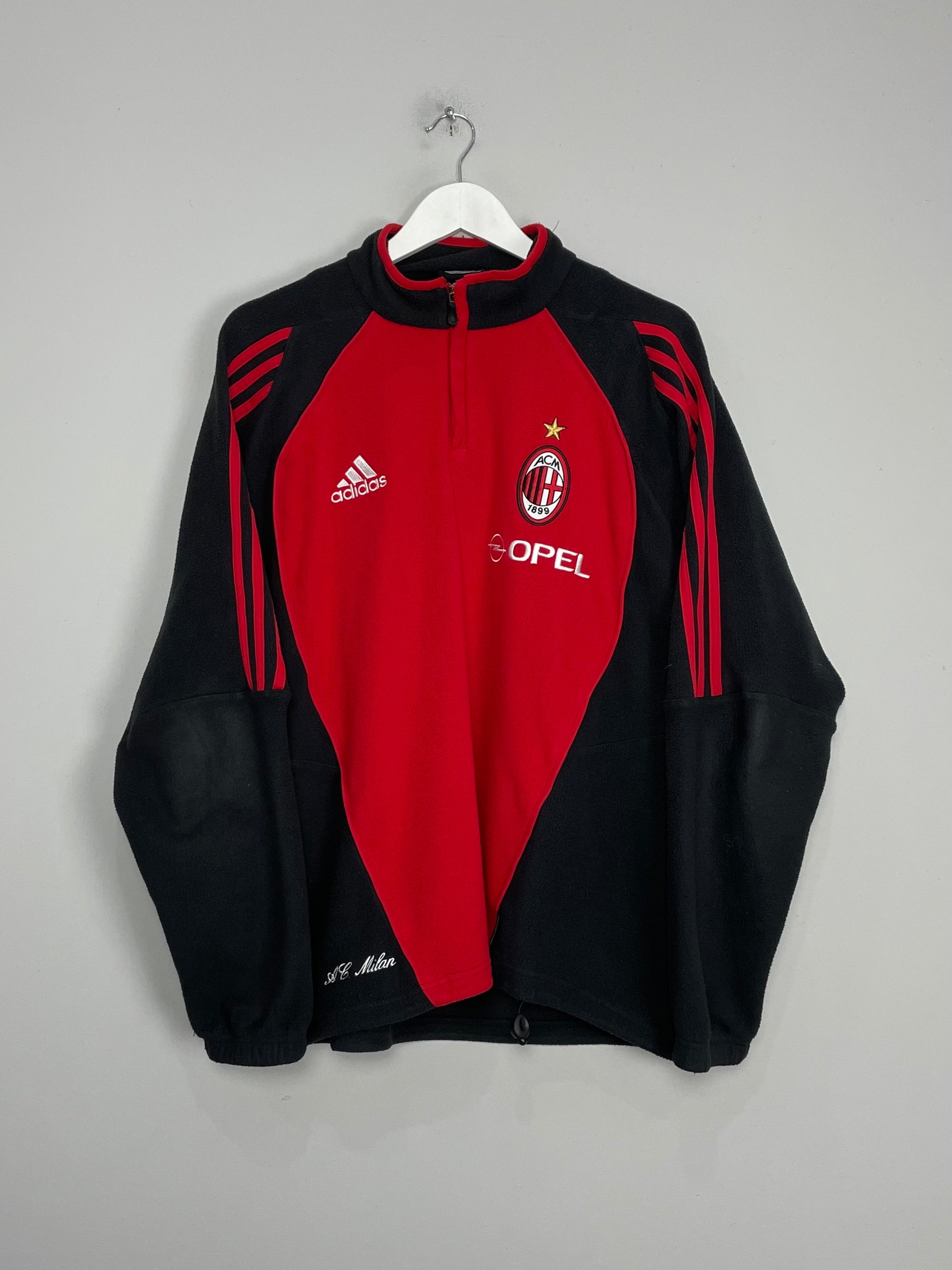 2005/06 AC MILAN 1/4 ZIP FLEECE (M) ADIDAS