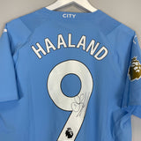 2023/24 MANCHESTER CITY HAALAND #9 *PLAYER ISSUE + SIGNED* HOME SHIRT (L) PUMA