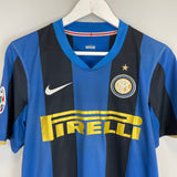 2008/09 INTER MILAN ZANETTI #4 HOME SHIRT (S) NIKE