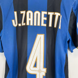 2008/09 INTER MILAN ZANETTI #4 HOME SHIRT (S) NIKE