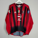 2004/05 AC MILAN RUI COSTA #10 C/L L/S HOME SHIRT (M) ADIDAS