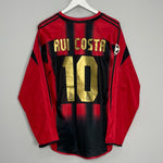 2004/05 AC MILAN RUI COSTA #10 C/L L/S HOME SHIRT (M) ADIDAS