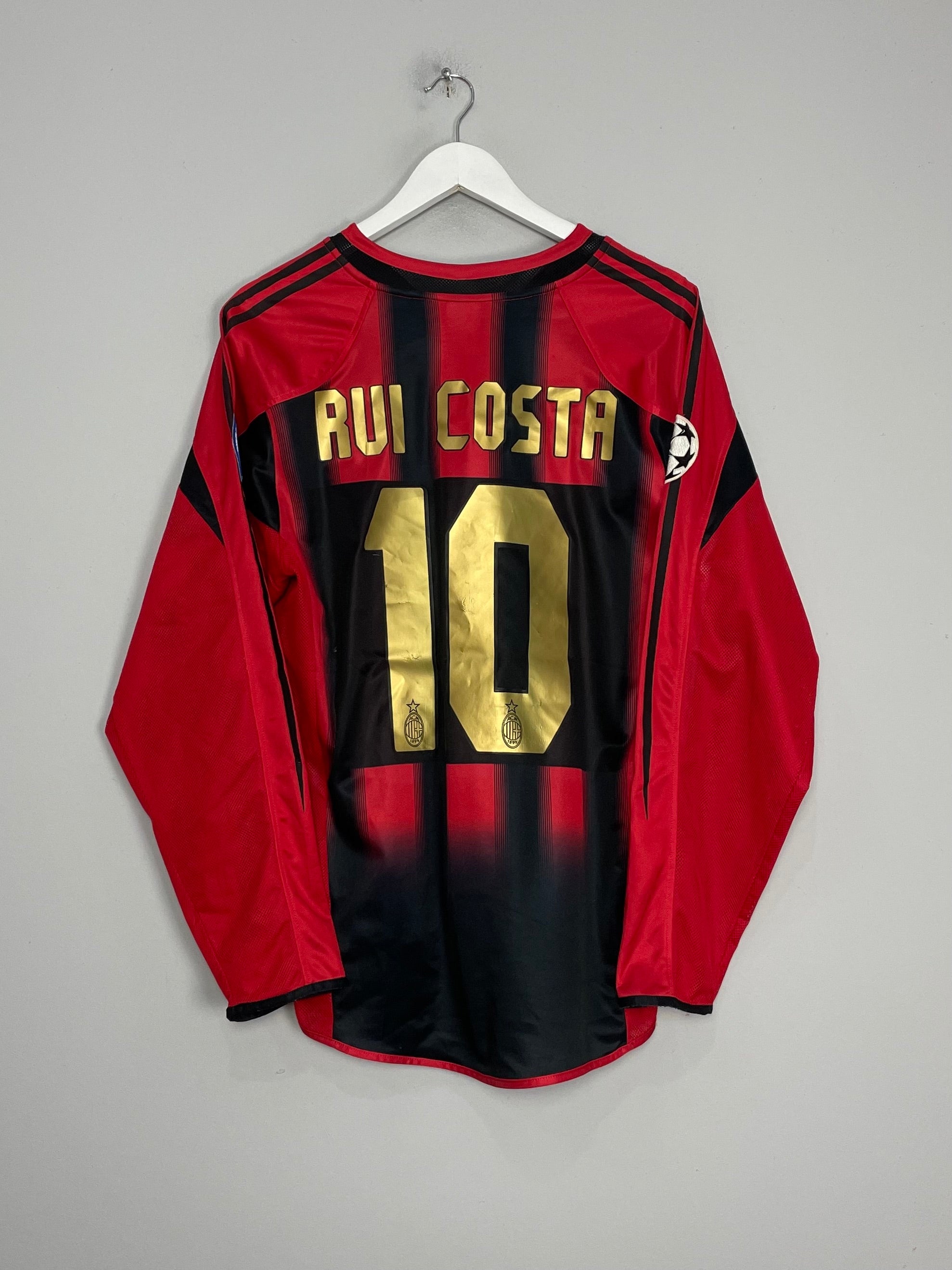 2004/05 AC MILAN RUI COSTA #10 C/L L/S HOME SHIRT (M) ADIDAS