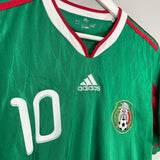 2010 MEXICO C.BLANCO #10 HOME SHIRT (M) ADIDAS