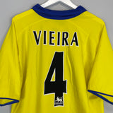 2003/04 ARSENAL VIEIRA #4 AWAY SHIRT (XL) NIKE