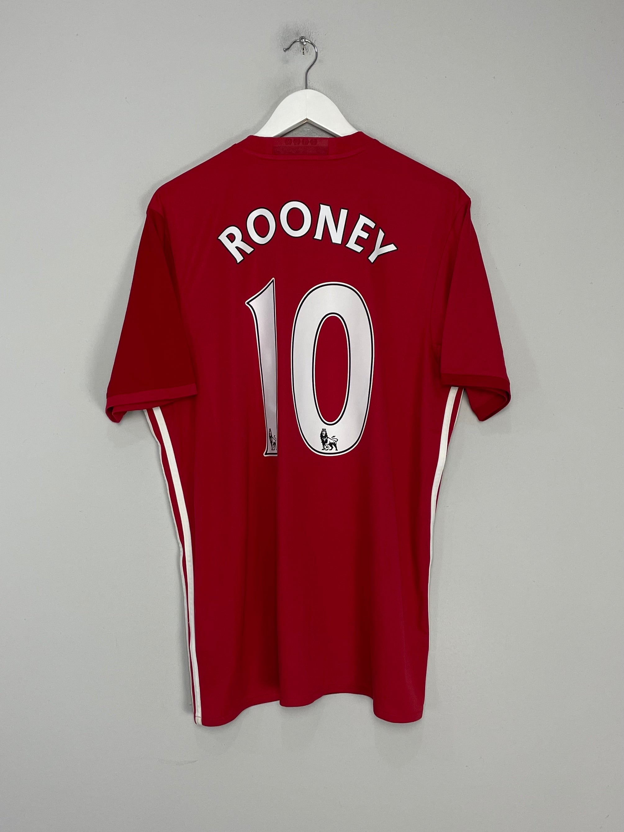 2016/17 MANCHESTER UNITED ROONEY #10 HOME SHIRT (XL) ADIDAS