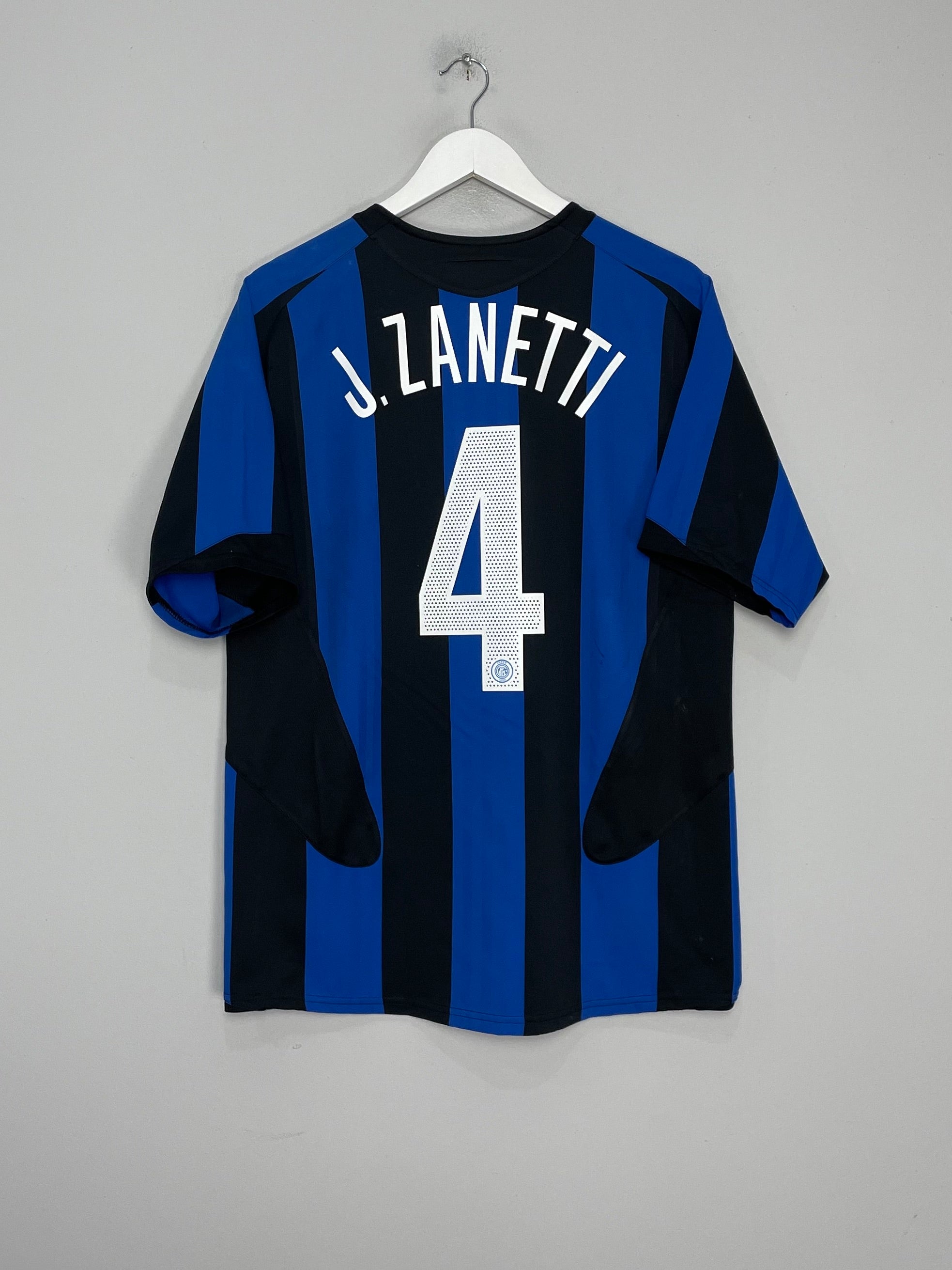 2004/05 INTER MILAN J.ZANETTI #4 HOME SHIRT (L) NIKE