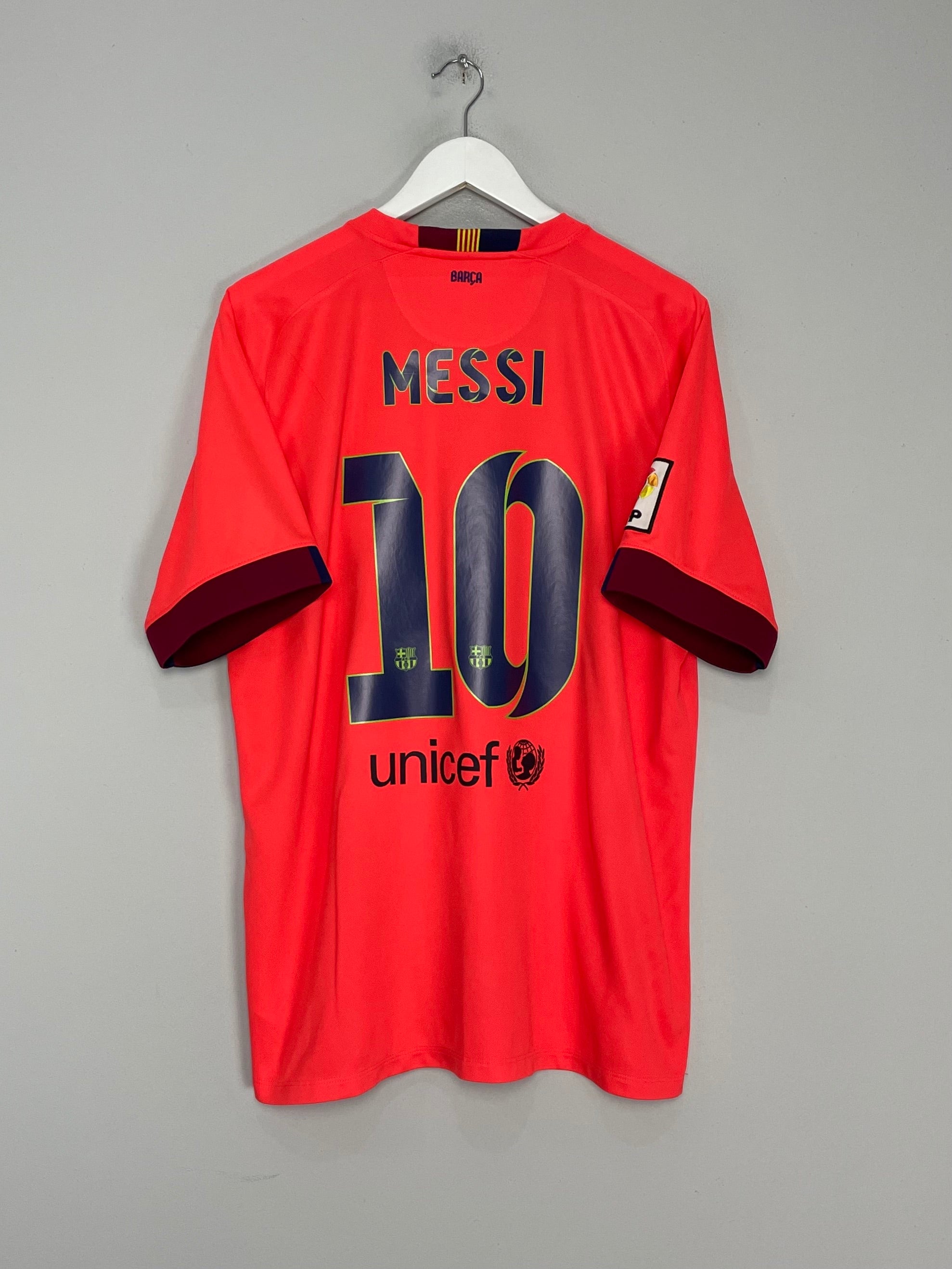 2014/15 BARCELONA MESSI #10 AWAY SHIRT (XL) NIKE