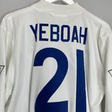 1995/96 LEEDS UNITED YEBOAH #21 L/S HOME SHIRT (L) ASICS