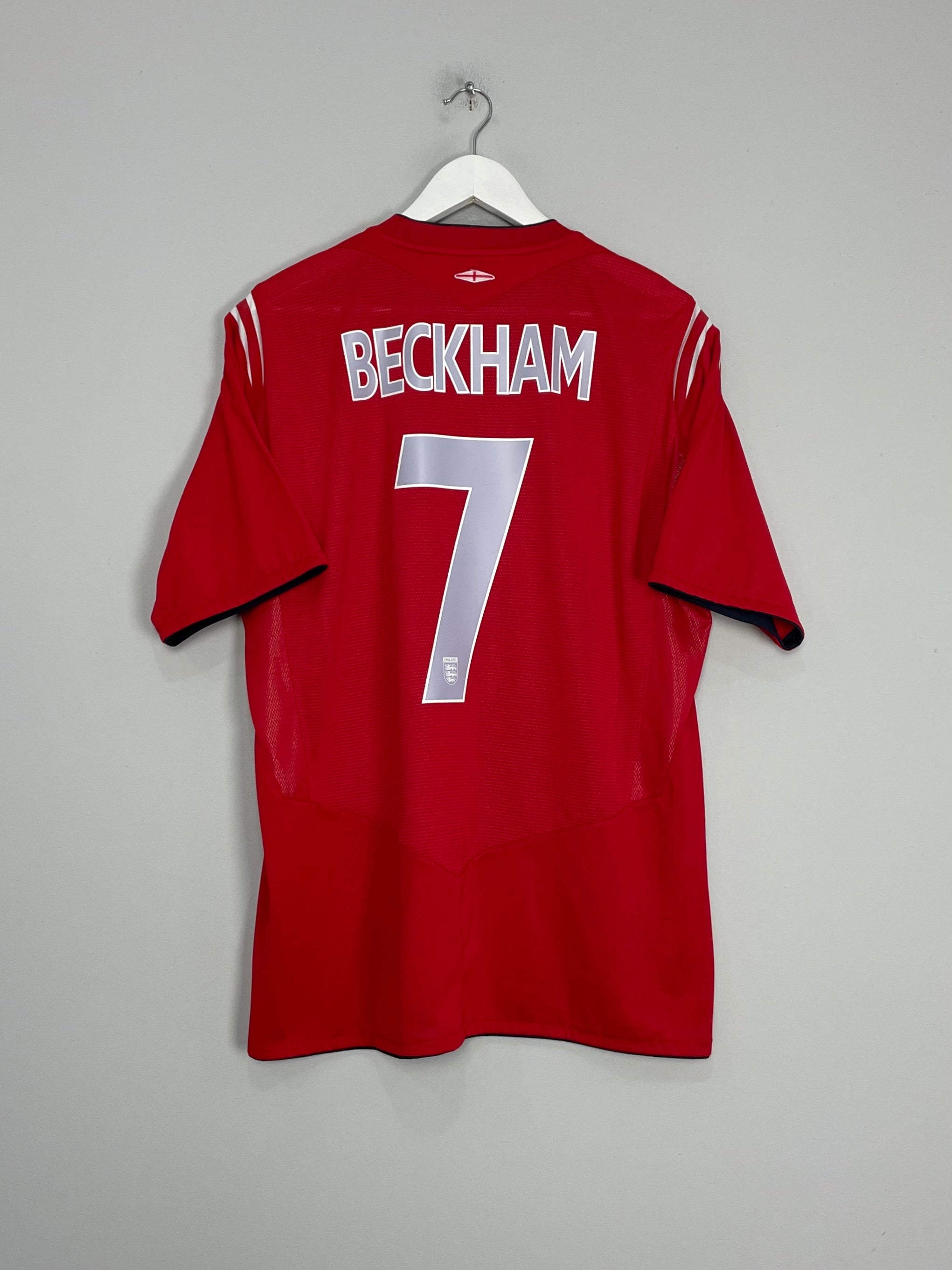 2004/06 ENGLAND BECKHAM #7 AWAY SHIRT (XL) UMBRO