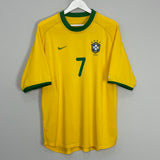 2000/02 BRAZIL AMOROSO #7 HOME SHIRT (XL) NIKE