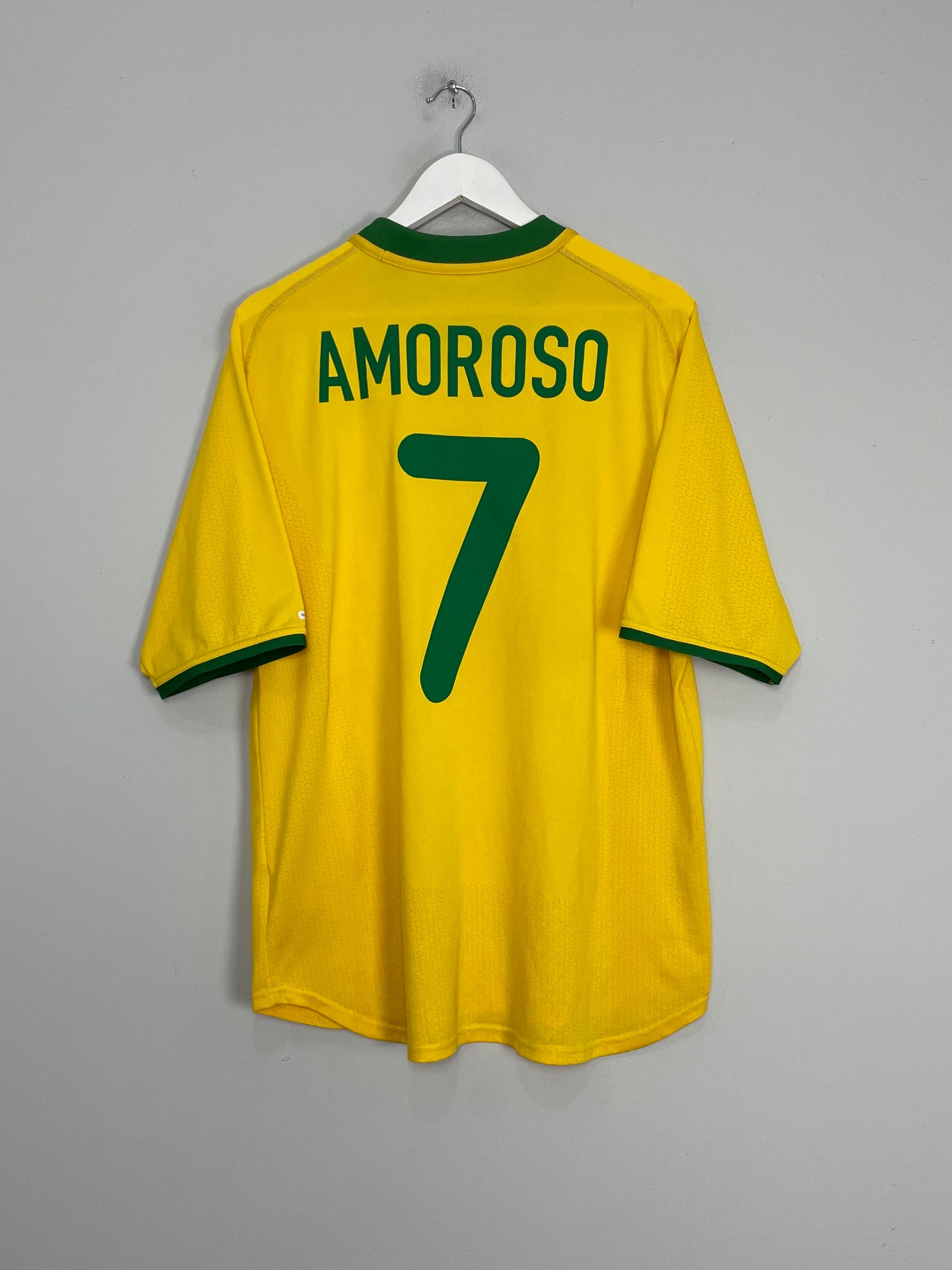 2000/02 BRAZIL AMOROSO #7 HOME SHIRT (XL) NIKE