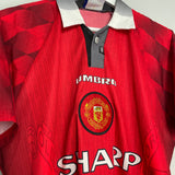 1996/98 MANCHESTER UNITED CANTONA #7 HOME SHIRT (M) UMBRO