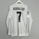 2015/16 REAL MADRID RONALDO #7 L/S HOME SHIRT (L) ADIDAS