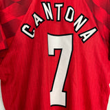 1996/98 MANCHESTER UNITED CANTONA #7 HOME SHIRT (M) UMBRO