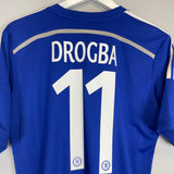 2014/15 CHELSEA DROGBA #11 HOME SHIRT (M) ADIDAS