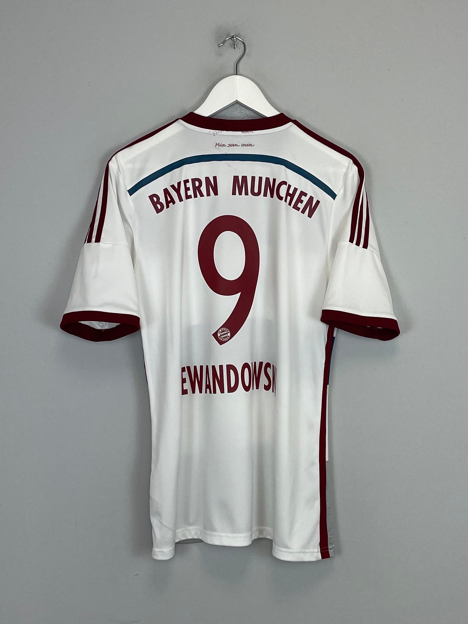 2014/15 BAYERN MUNICH LEWANDOWSKI #9 AWAY SHIRT (M) ADIDAS