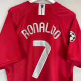 2007/08 MANCHESTER UNITED RONALDO #7 *C/L FINAL* HOME SHIRT (XXL) NIKE