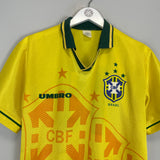 1994 BRAZIL #19 HOME SHIRT (M) UMBRO