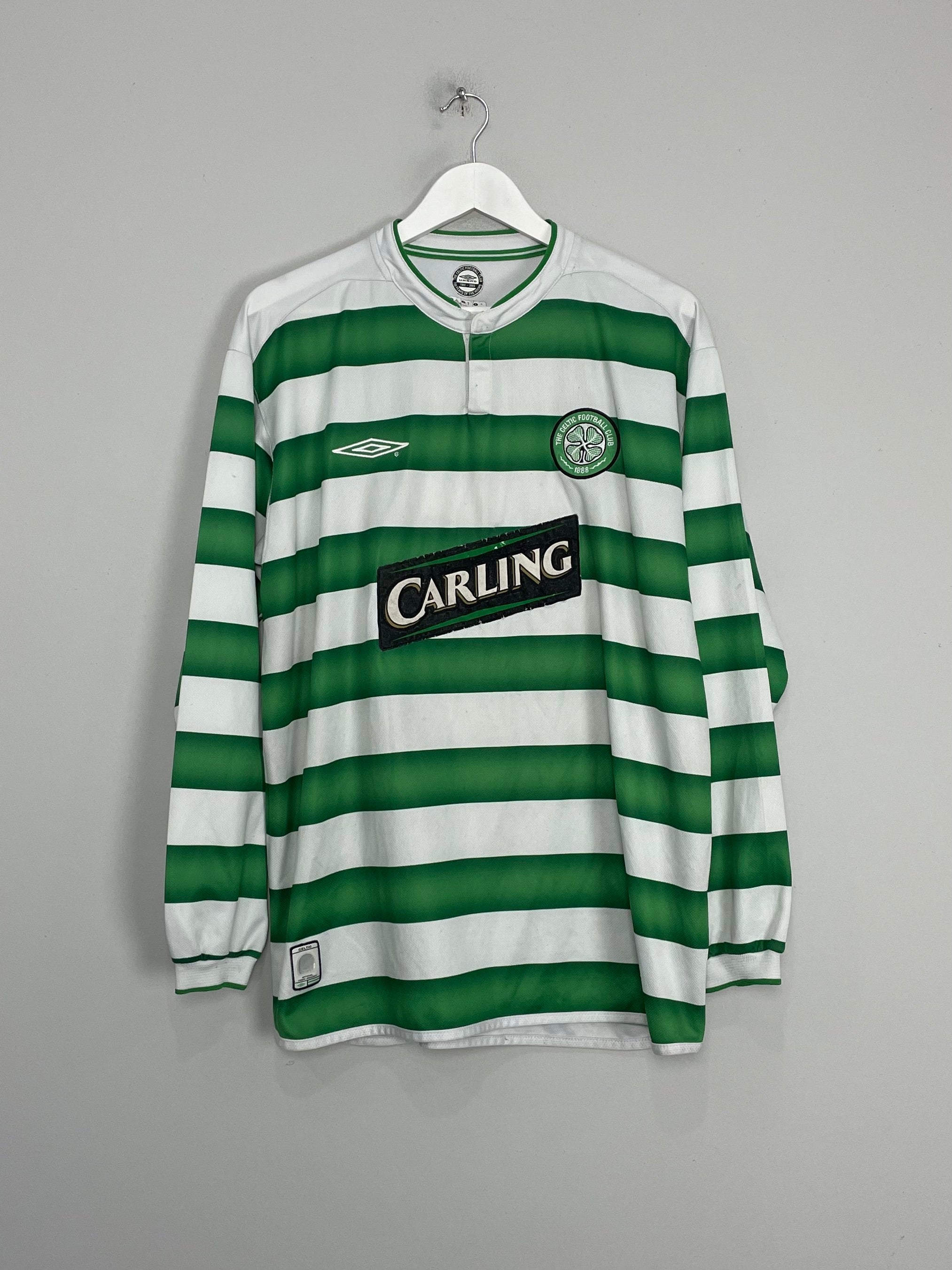 2003/04 CELTIC L/S HOME SHIRT (XL) UMBRO