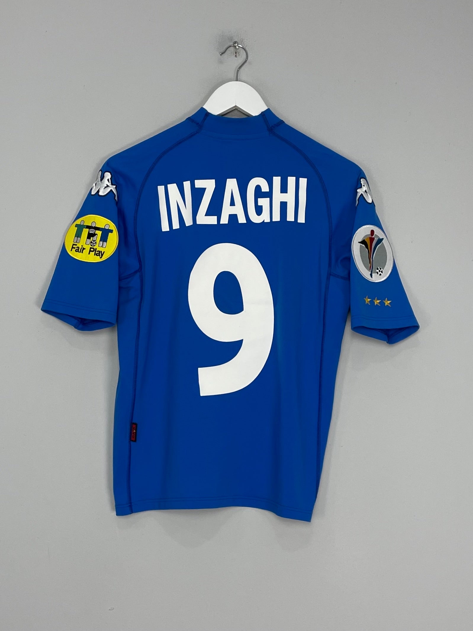 2000/02 ITALY INZAGHI #9 HOME SHIRT (M) KAPPA