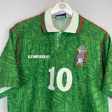 1994 MEXICO GARCIA #10 HOME SHIRT (L) UMBRO