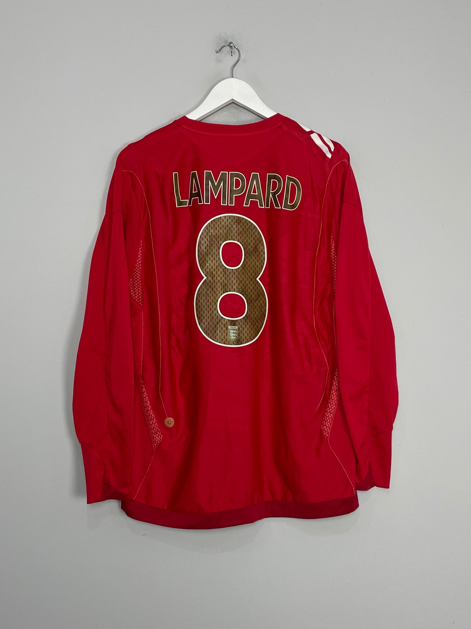 2006/08 ENGLAND LAMPARD #8 L/S AWAY SHIRT (L) UMBRO