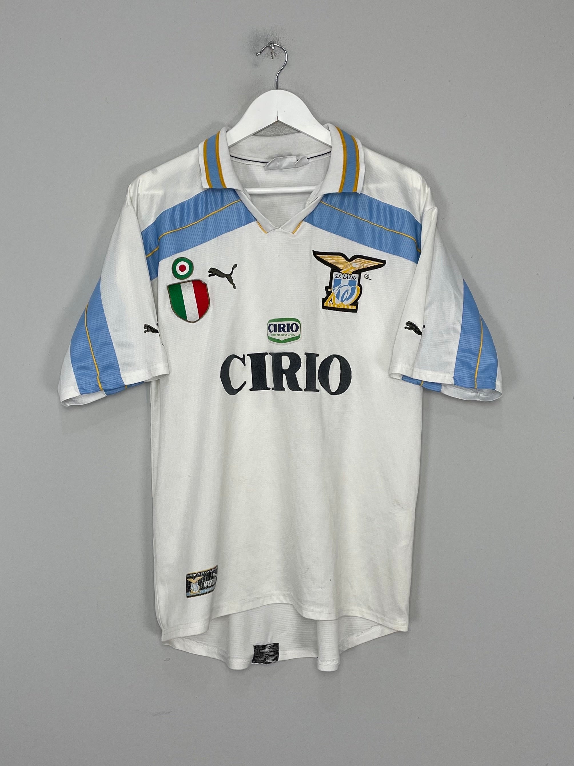 1999/00 LAZIO *CENTENARY* AWAY SHIRT (XL) PUMA