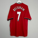 2000/02 MANCHESTER UNITED BECKHAM #7 HOME SHIRT (XL) UMBRO