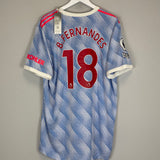 2021/22 MANCHESTER UNITED B.FERNANDES #18 *BNWT* AUTHENTIC AWAY SHIRT (XXL) ADIDAS