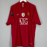 2007/08 MANCHESTER UNITED VIDIC #15 HOME SHIRT (XXXL) NIKE