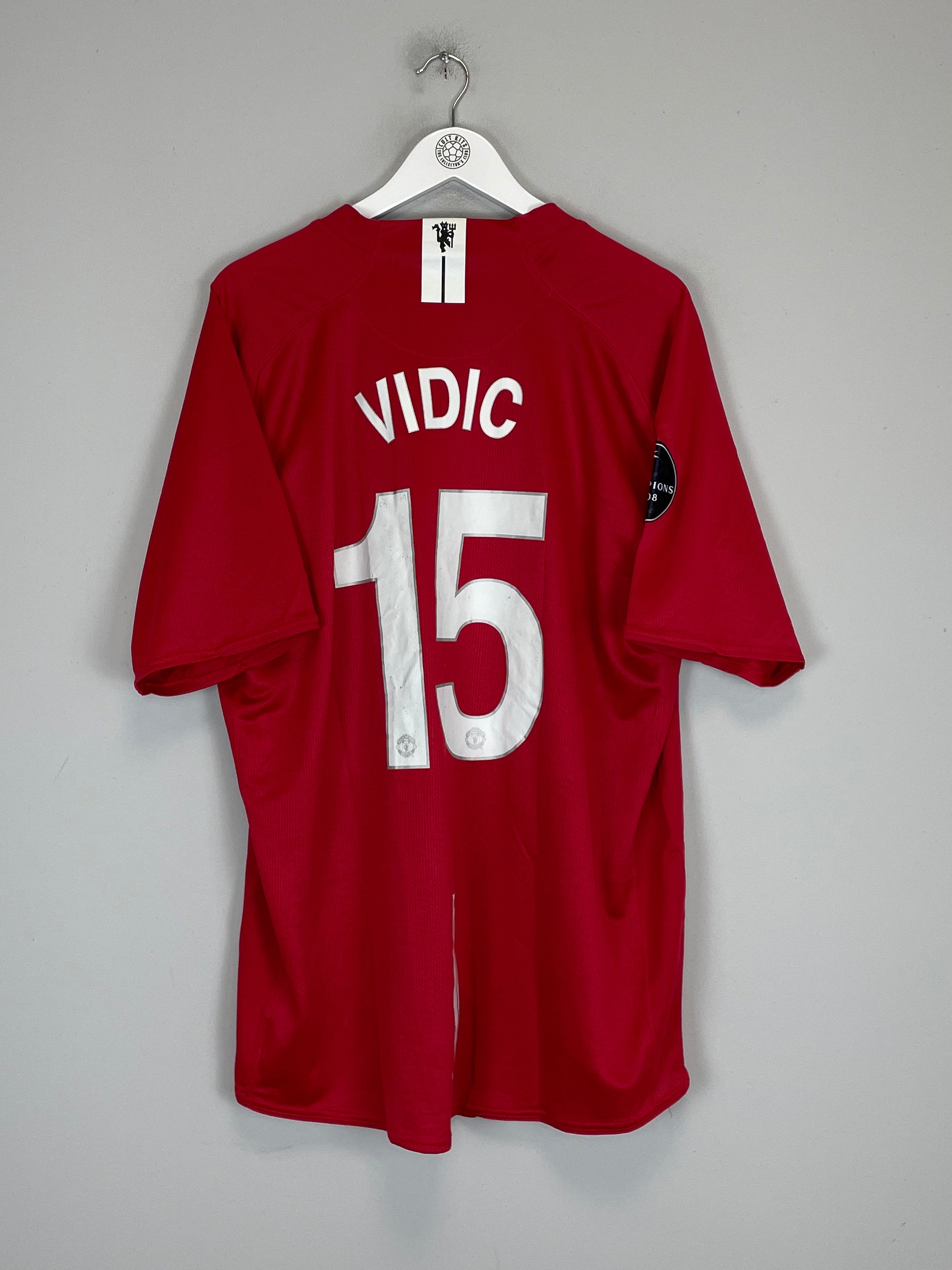 2007/08 MANCHESTER UNITED VIDIC #15 HOME SHIRT (XXXL) NIKE