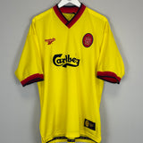 1997/99 LIVERPOOL GERRARD #28 AWAY SHIRT (XL) REEBOK