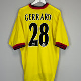 1997/99 LIVERPOOL GERRARD #28 AWAY SHIRT (XL) REEBOK