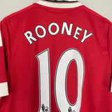 2015/16 MANCHESTER UNITED ROONEY #10 HOME SHIRT (L) ADIDAS