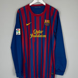 2011/12 BARCELONA MESSI #10 L/S HOME SHIRT (XL) NIKE