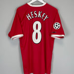 2001/03 LIVERPOOL HESKEY #8 HOME SHIRT (L) REEBOK